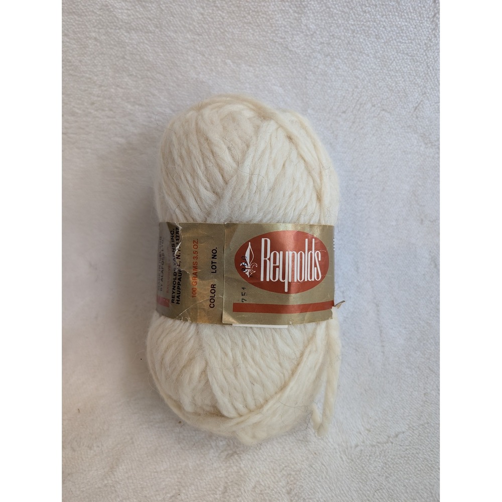 Reynolds Troll Lopi Yarn 100g Cream 100% Icelandic Mountain Sheep Wool Vintage‎